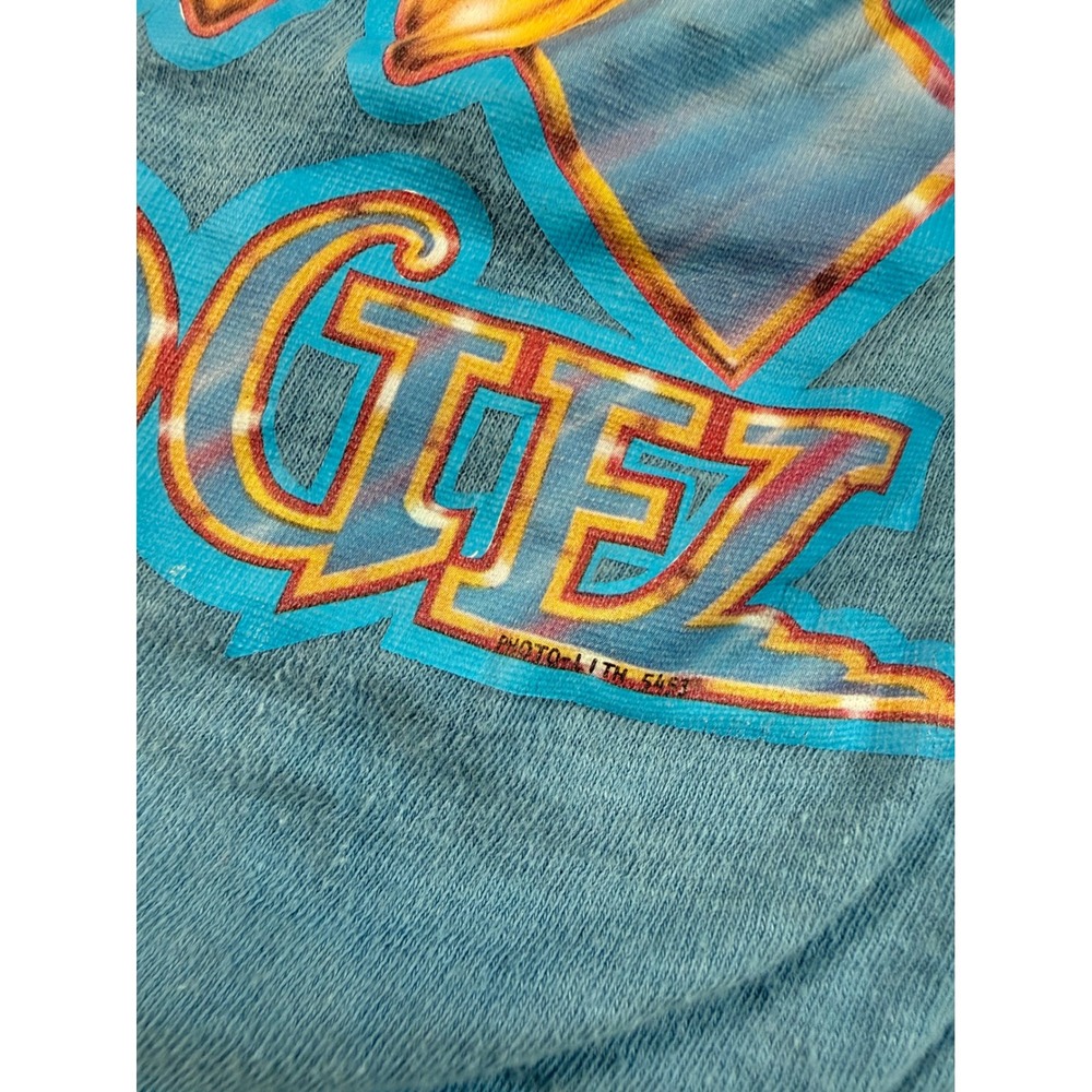 Angel Band Tank Top Women M Blue Fair 1977 Vintage Cut Off USA made Athtex Tee - Picture 2 of 6